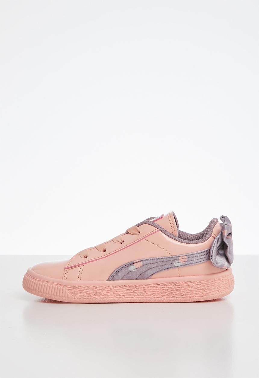 PUMA - Basket bow dots ac infant - peach & purple