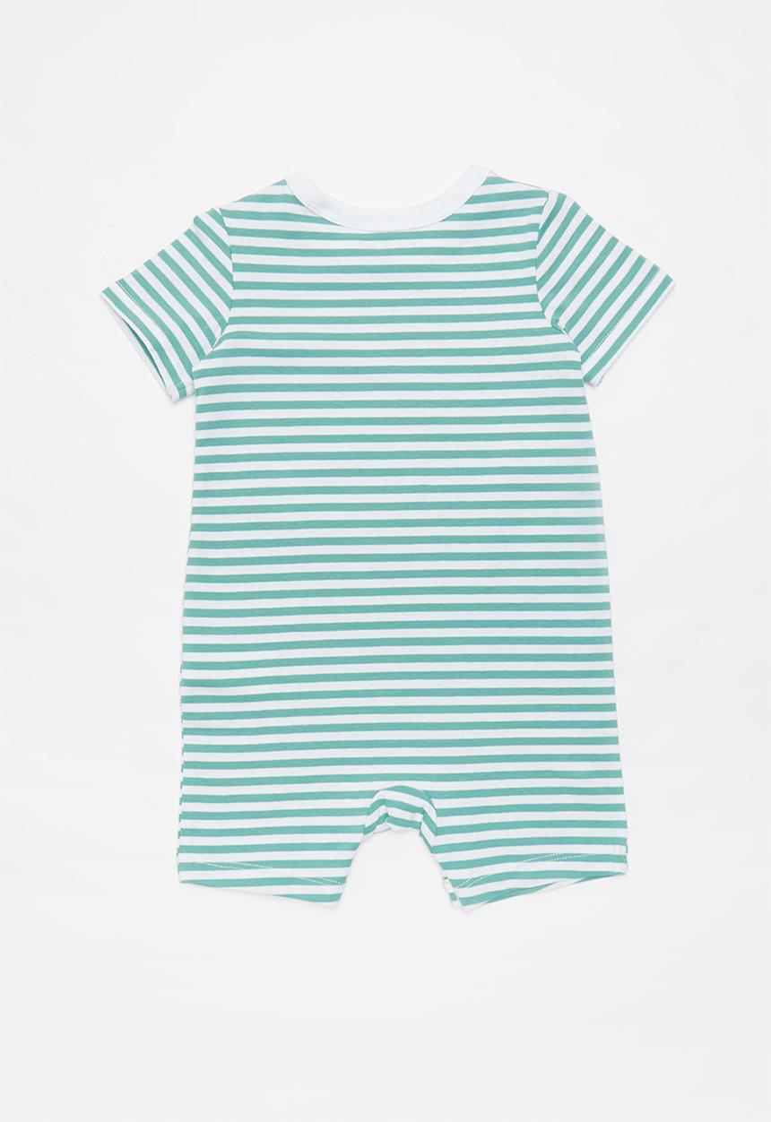 Cotton On - The short sleeve romper - blue & white 