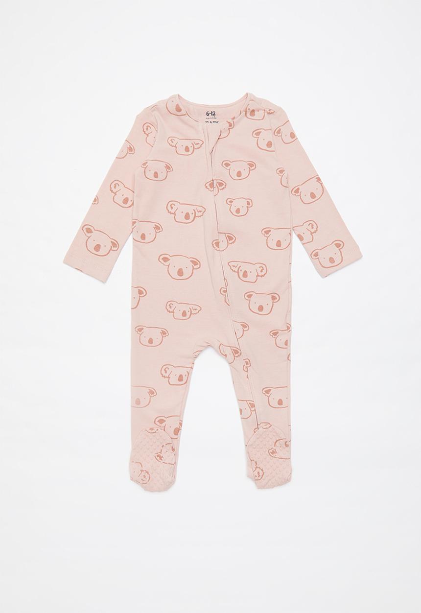Cotton On - The long sleeve zip romper - pink 