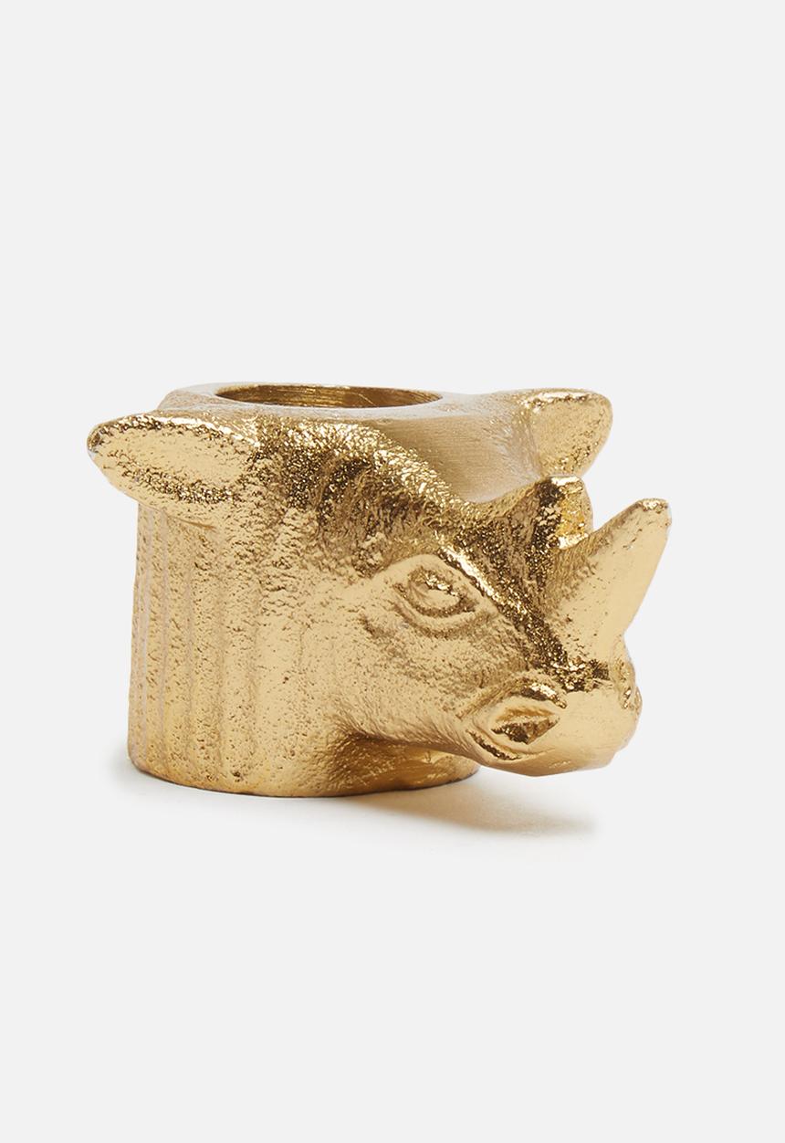 H&S - Animal dinner candle holder - rhino