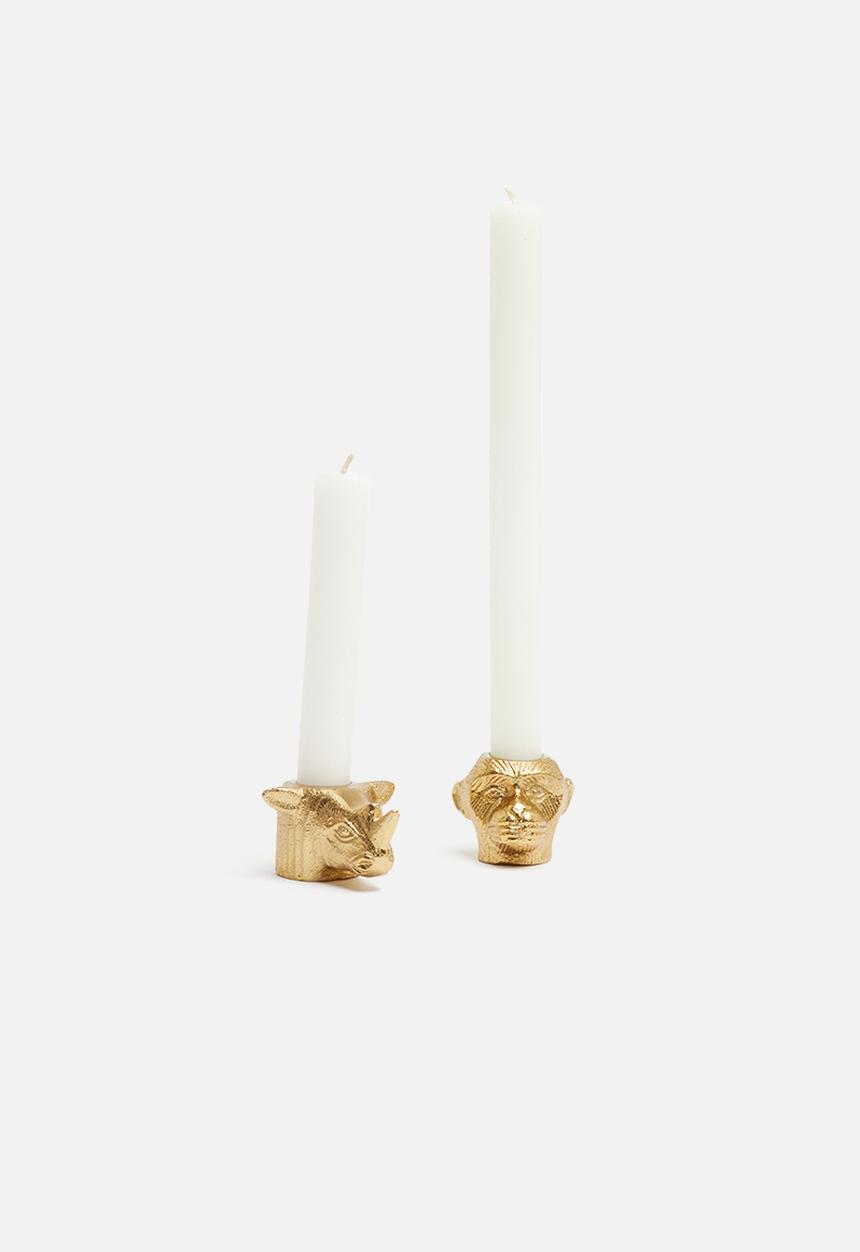 H&S - Animal dinner candle holder - rhino