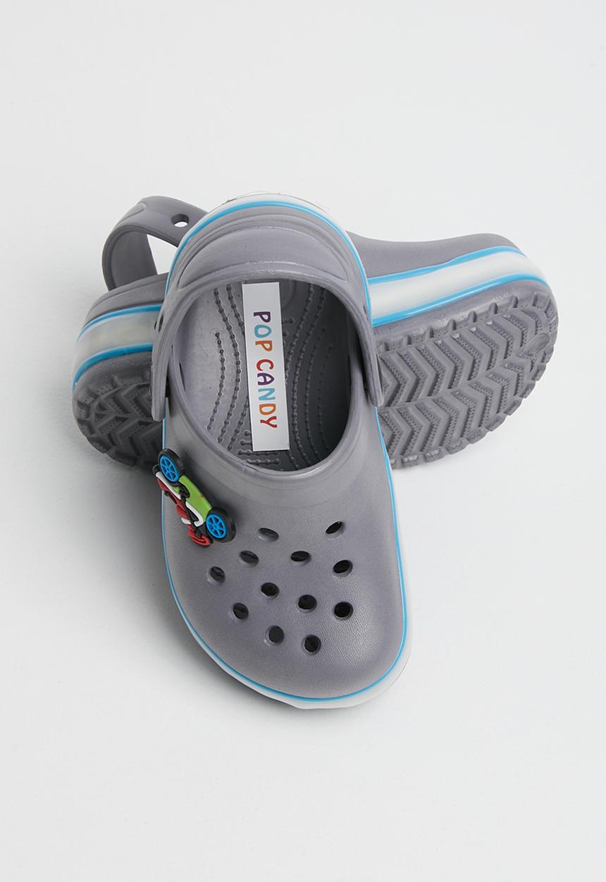 Pop Candy - Light up clog - grey & blue