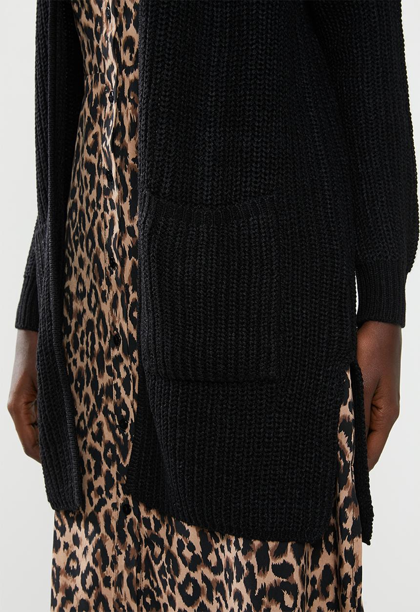 Brave Soul - Long length cardi - black