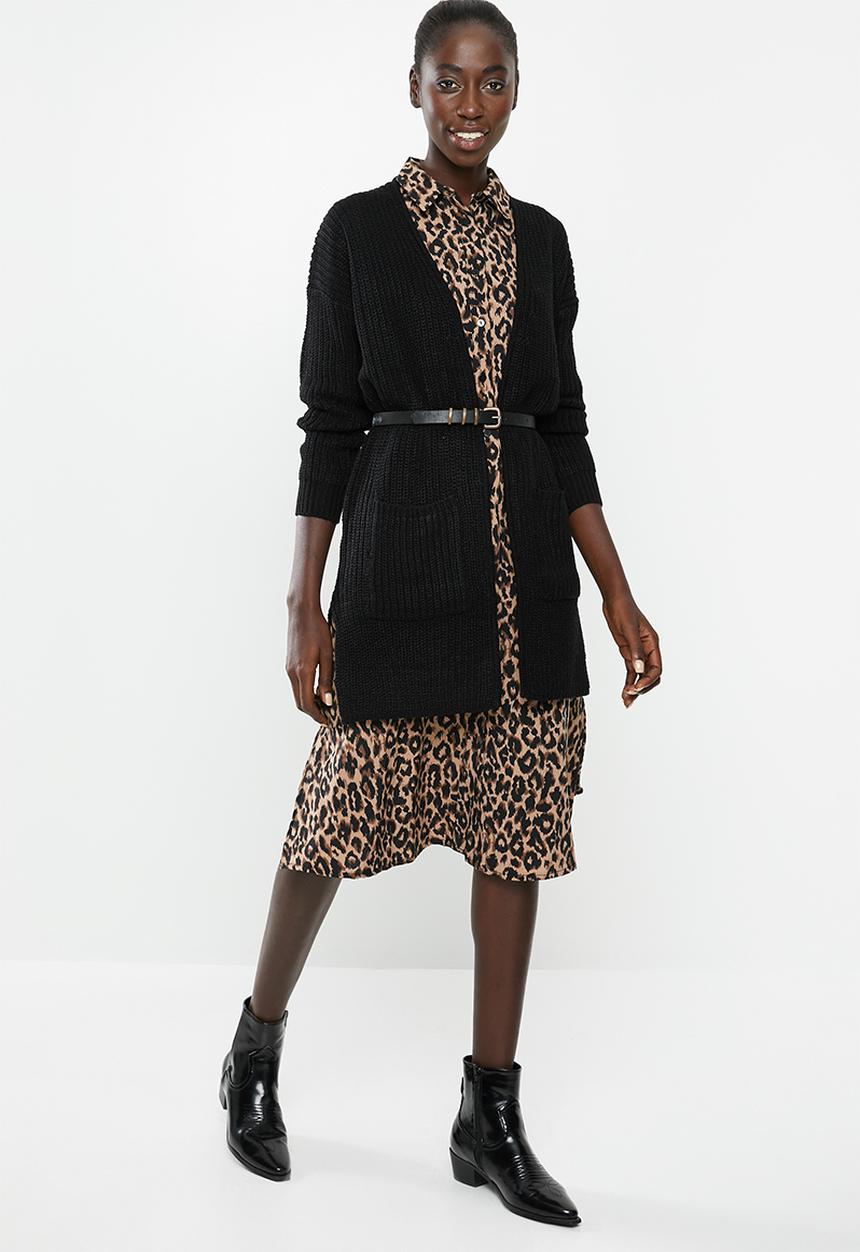 Brave Soul - Long length cardi - black