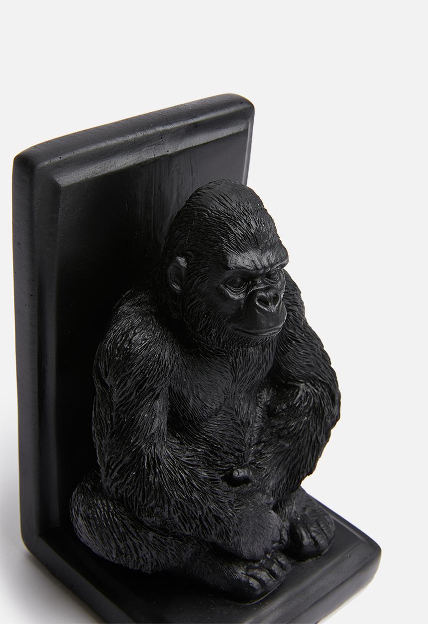 H&S - Gorilla book ends - black