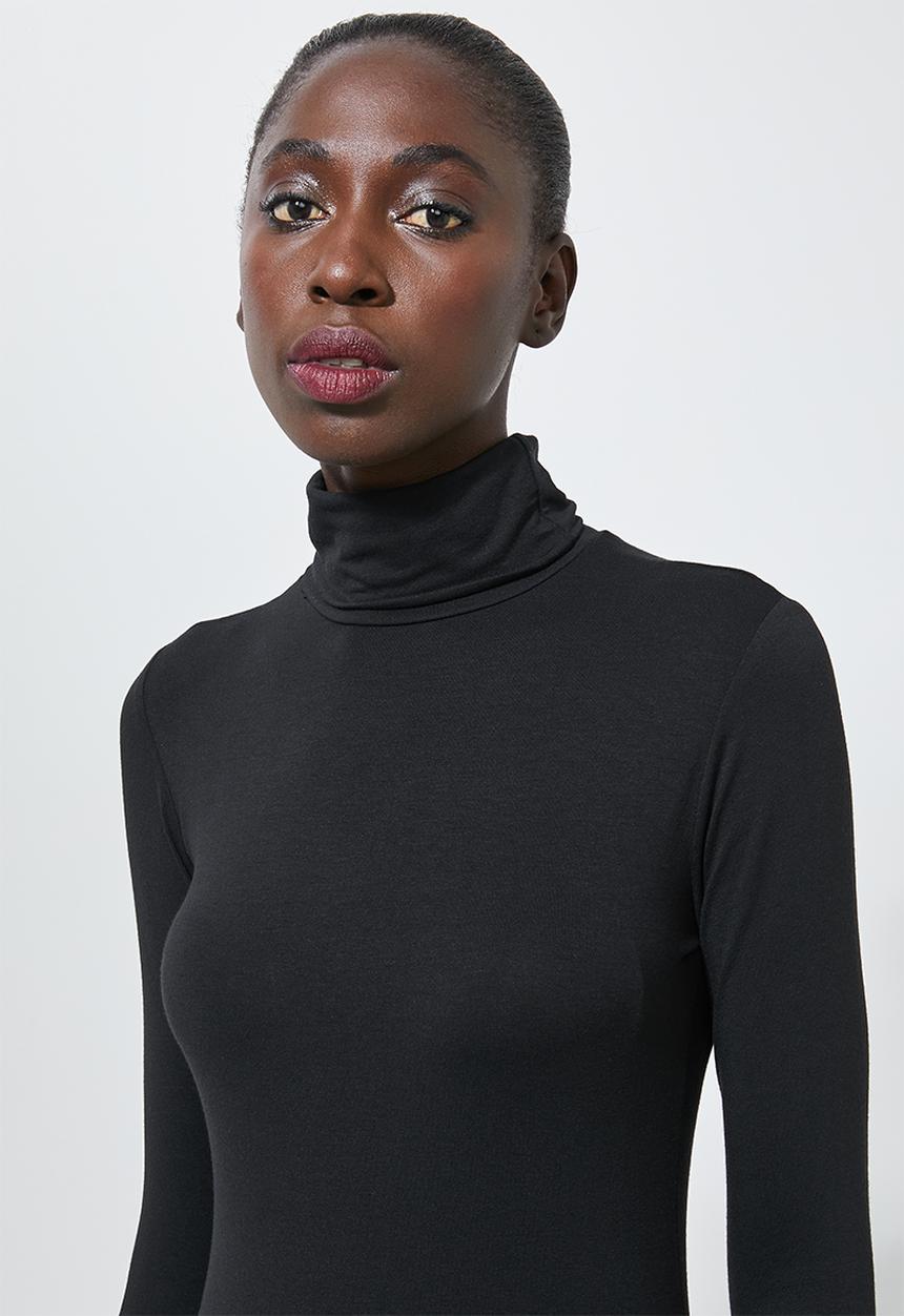 Superbalist - 2 pack polo neck midi dress - rust & black