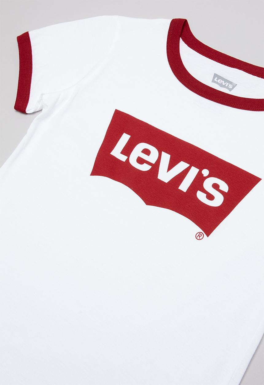 Levi’s® - Levi's girls retro ringer tee - white