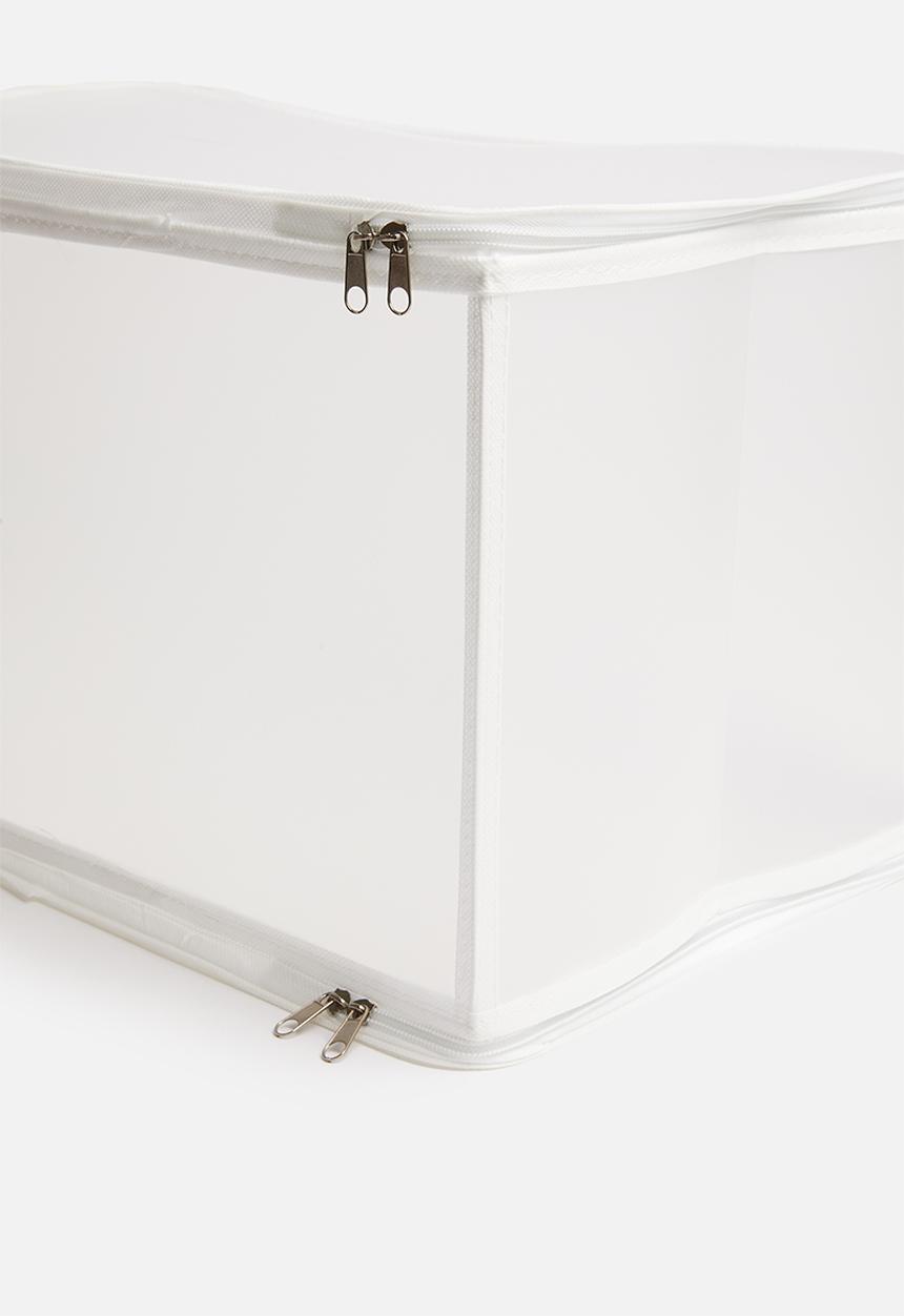 Storage Solutions - Zipper clear storage box - white