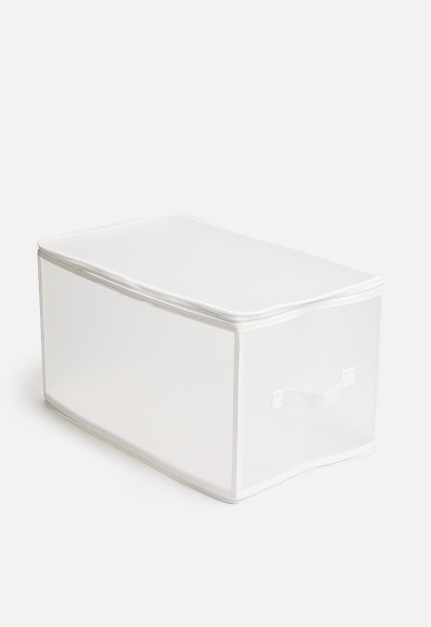 Storage Solutions - Zipper clear storage box - white