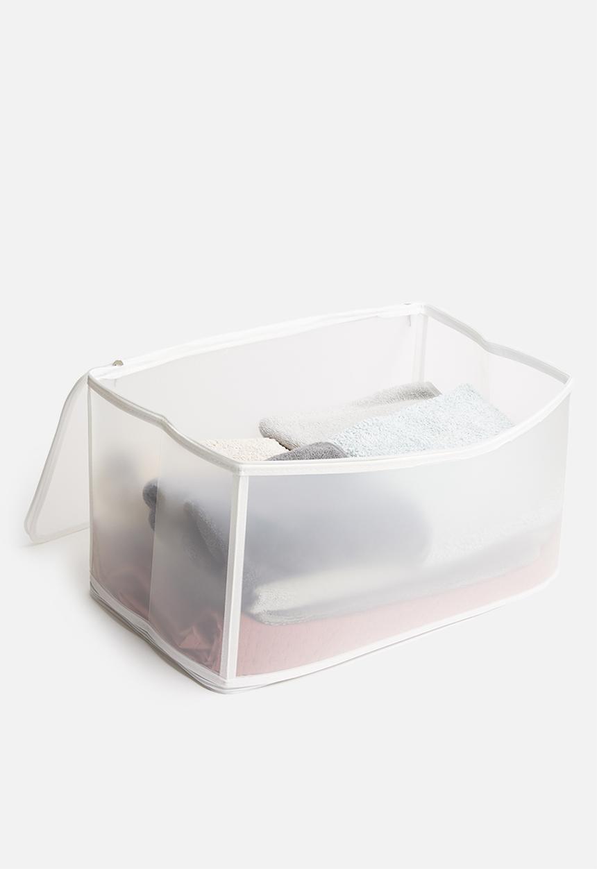 Storage Solutions - Zipper clear storage box - white