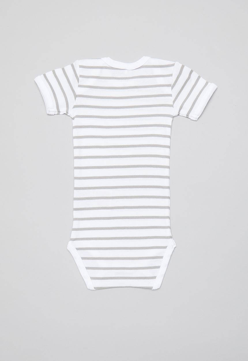 Name It - Body 3 pack short sleeve teddy - white & grey 