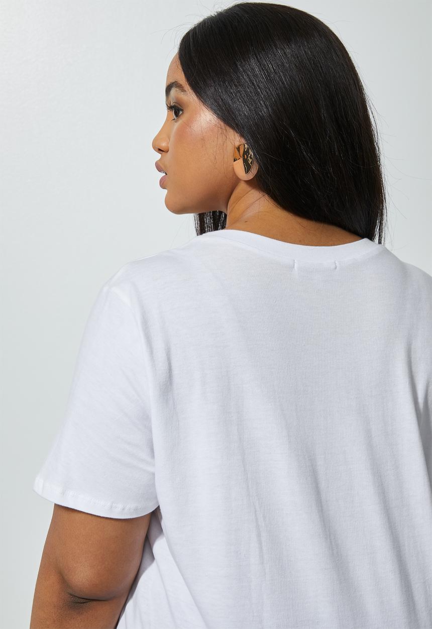 Superbalist - Plus printed tee - white