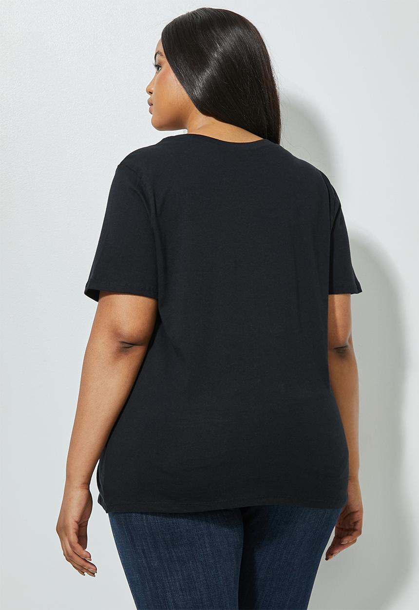 Superbalist - Plus printed tee - black