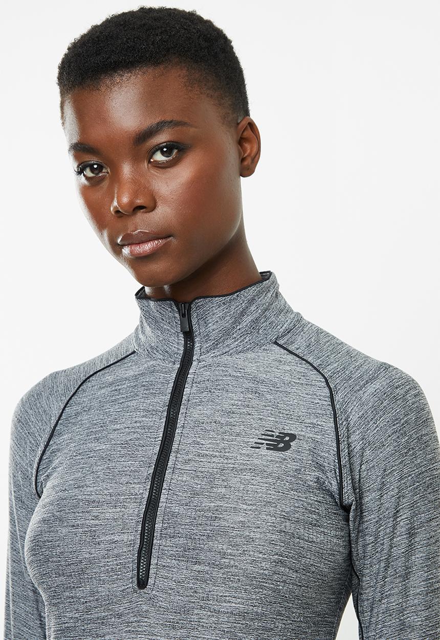 New Balance  - Transfor, half zip jacket - black & grey 