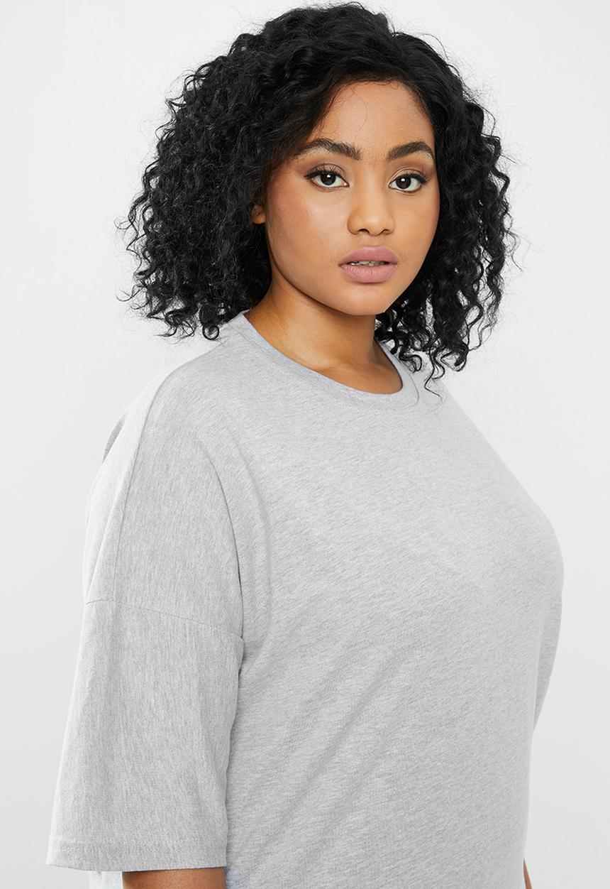 Missguided - Curve T-shirt jogger co-ord set - grey