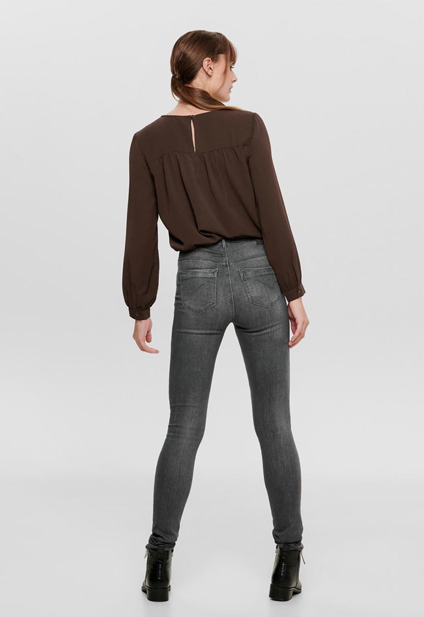 Jacqueline de Yong - Oliver long sleeve top - chicory coffee