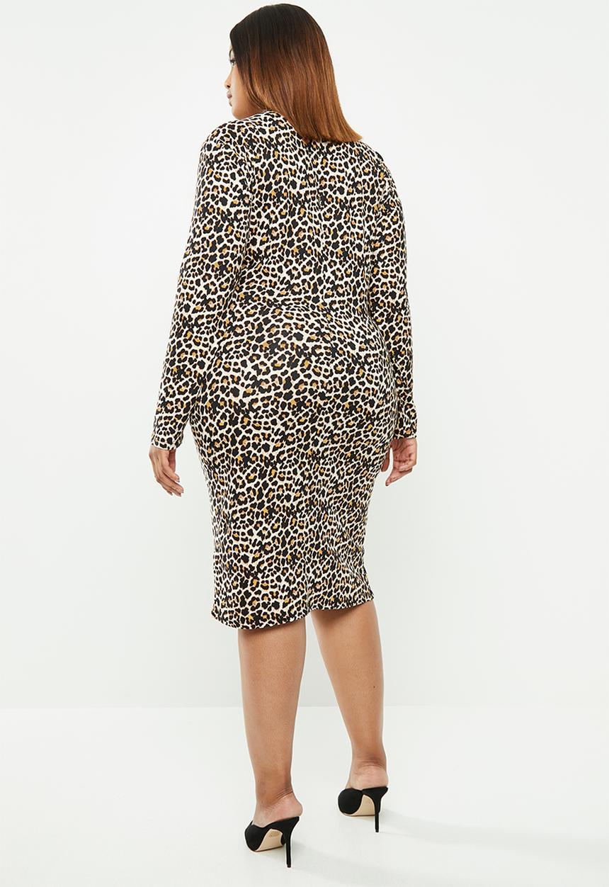 edit Plus - Bodycon dress - black & brown
