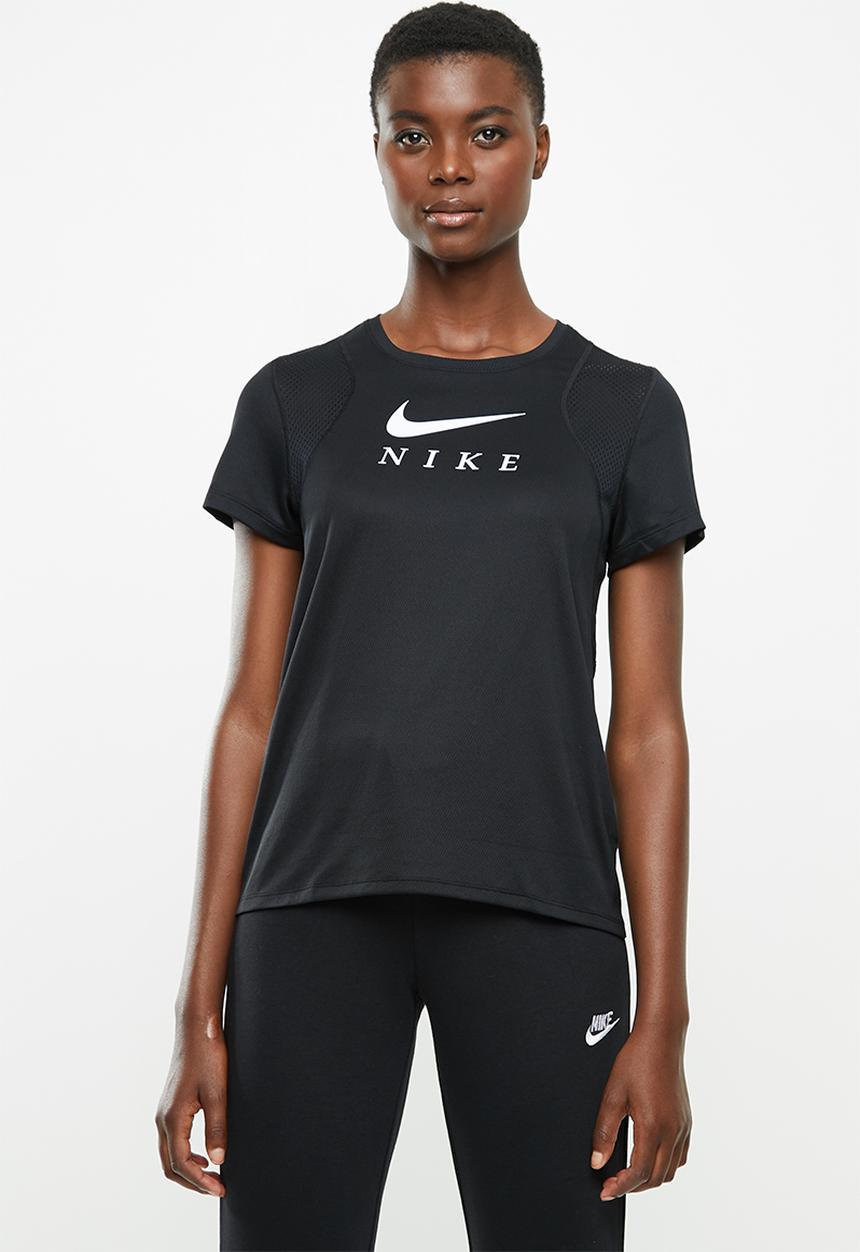 Nike - Nike run short sleeve top - black