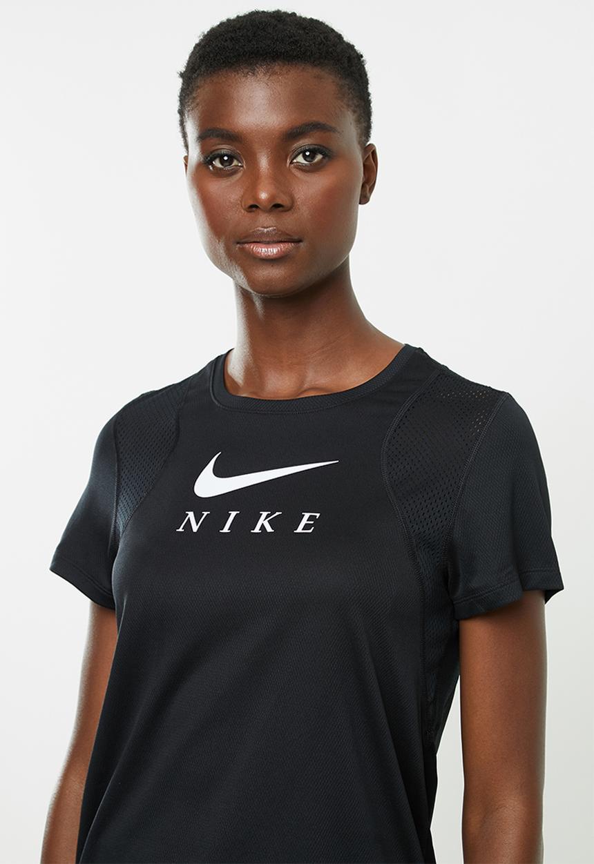 Nike - Nike run short sleeve top - black