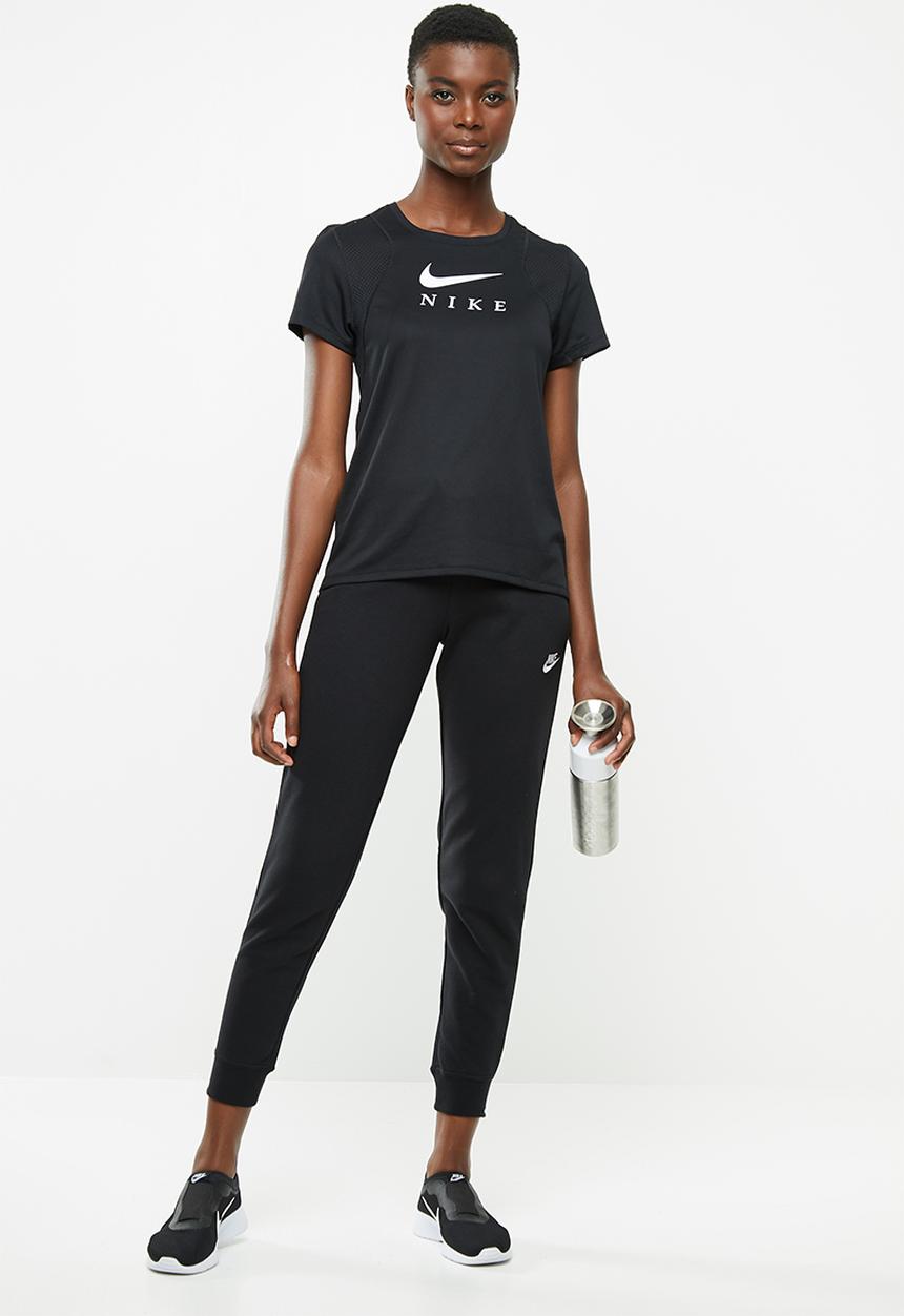 Nike - Nike run short sleeve top - black