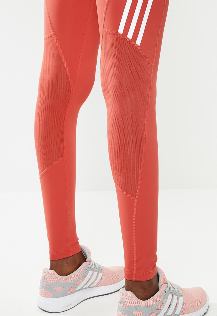 adidas Performance - Ask 3 stripe tights - red
