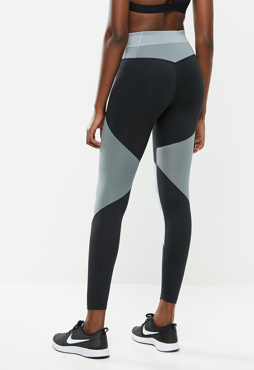 Nike - Nike one colourblock 7/8 tights - black & grey