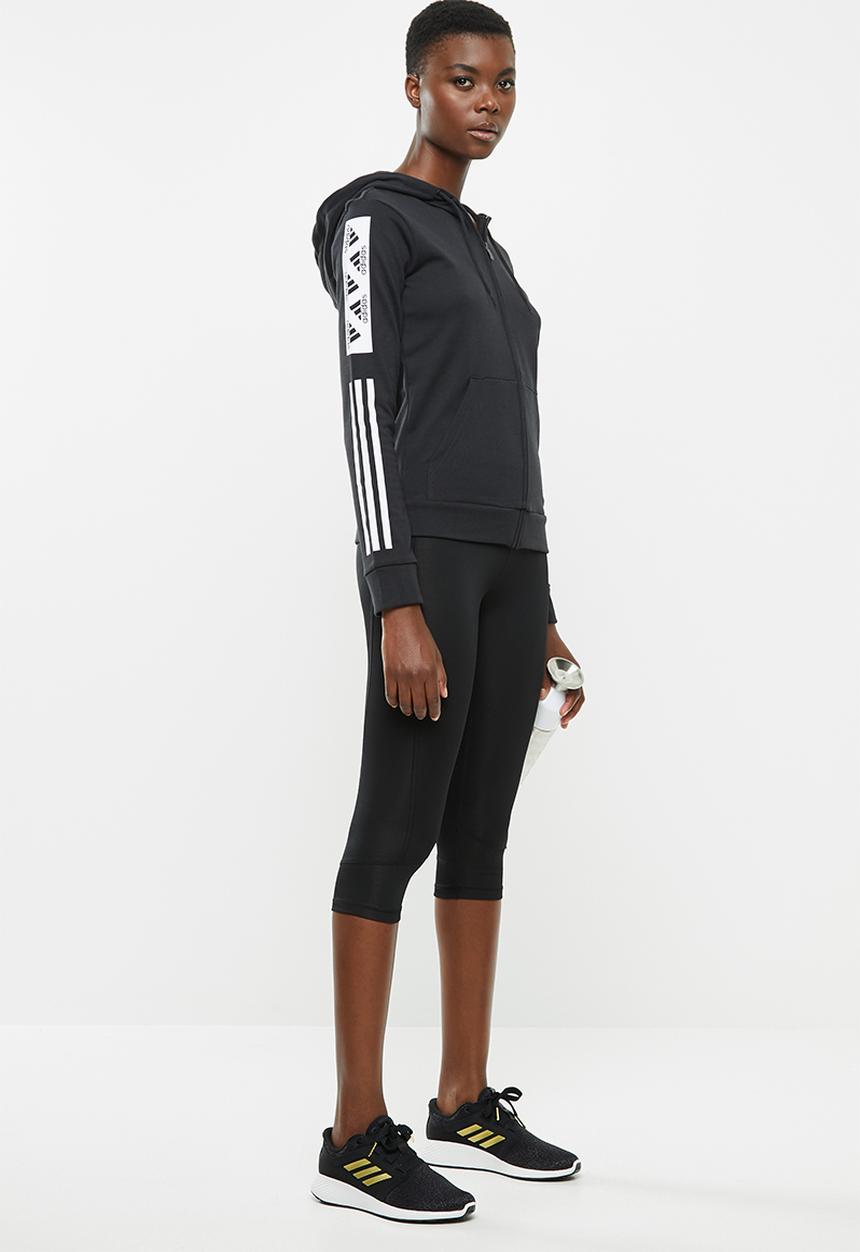 adidas Performance - Block fz hoodies - black
