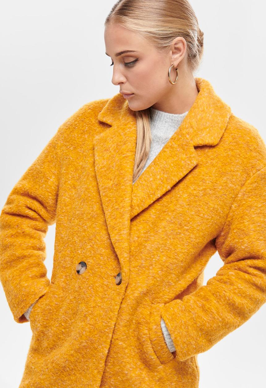 ONLY - Nina wool coat - yellow