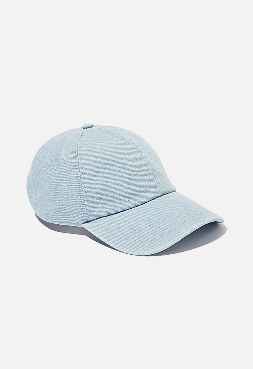 Rubi - Kaia cap - denim cream top stitch