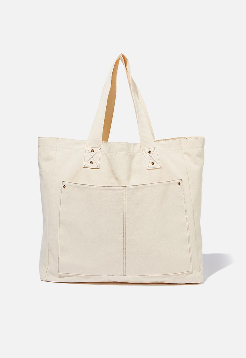 Rubi - Max washed weekend tote bag - natural