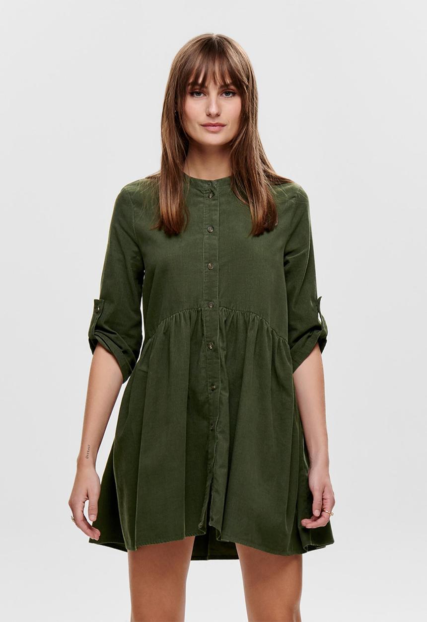 ONLY - Chicago corduroy dress - khaki