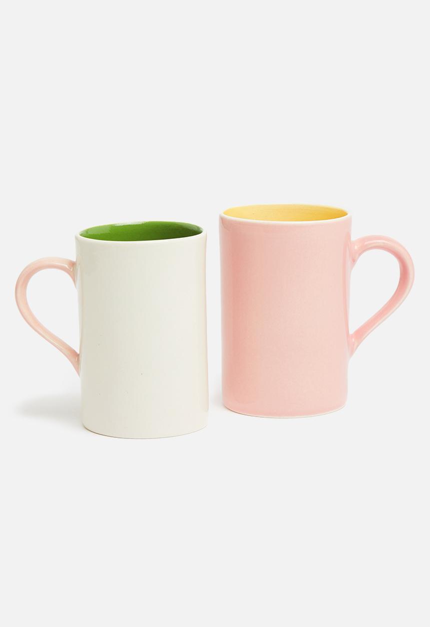 Urchin Art - Lenny mugs set of 2 - multi 