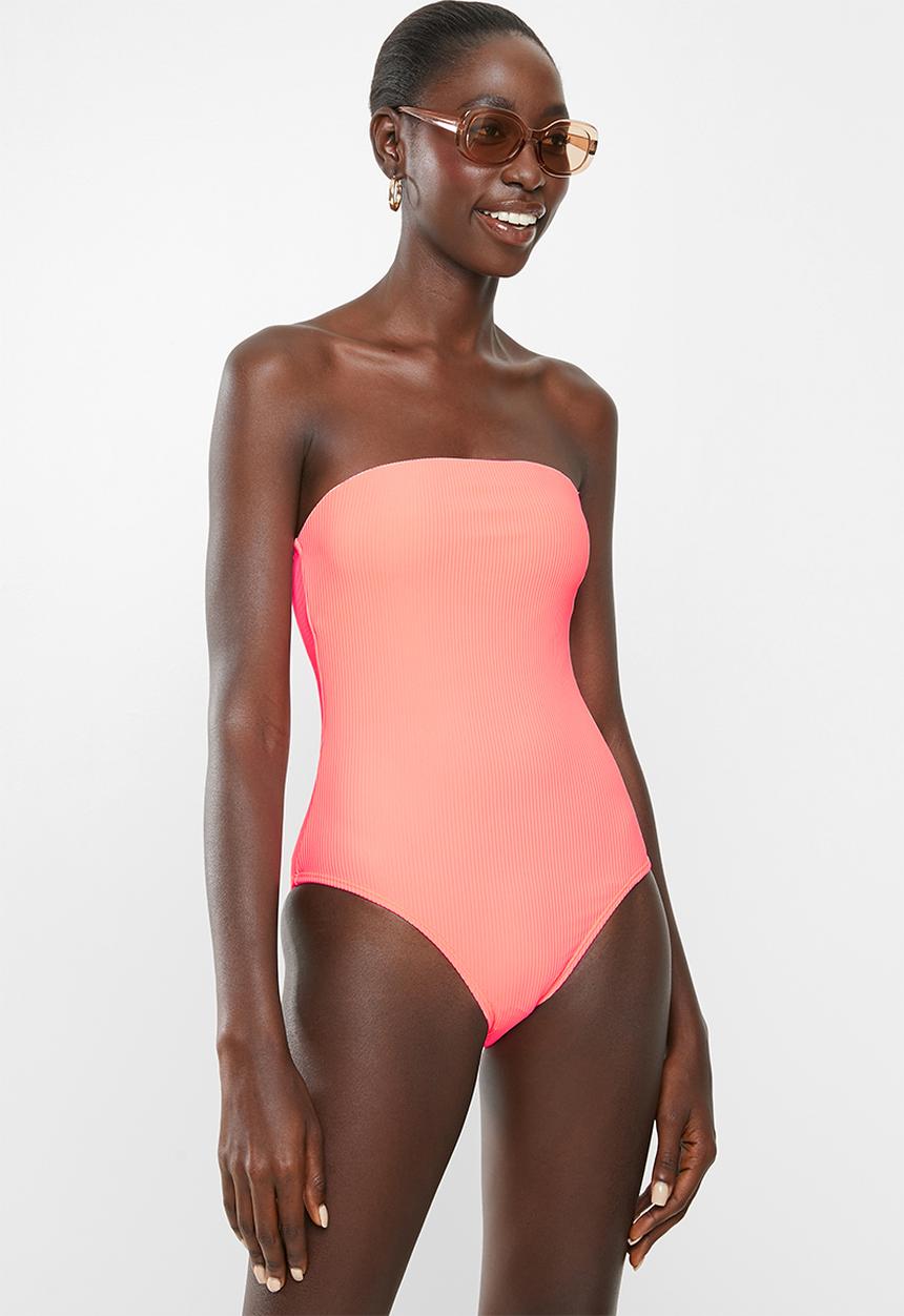 Cotton On - Strapless one piece cheeky - fizz rib