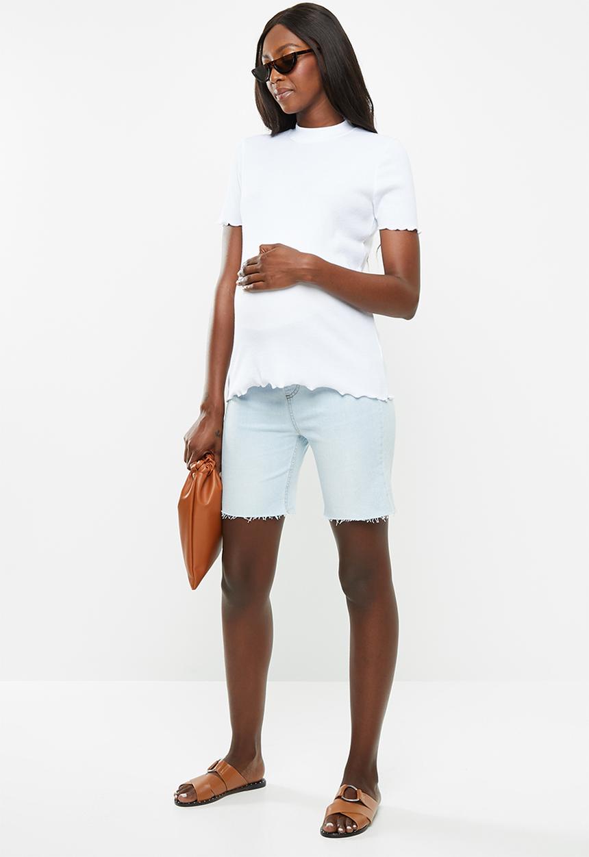 Cotton On - Maternity bermuda shorts - blue