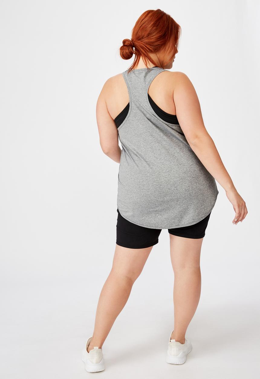 Cotton On - Curve active training tank top - salt & pepper
