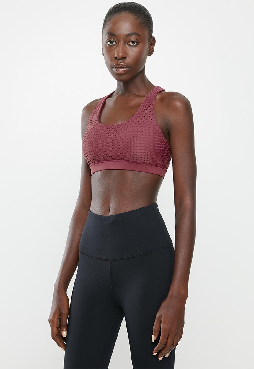 Cotton On - Workout cut out crop - rose laser