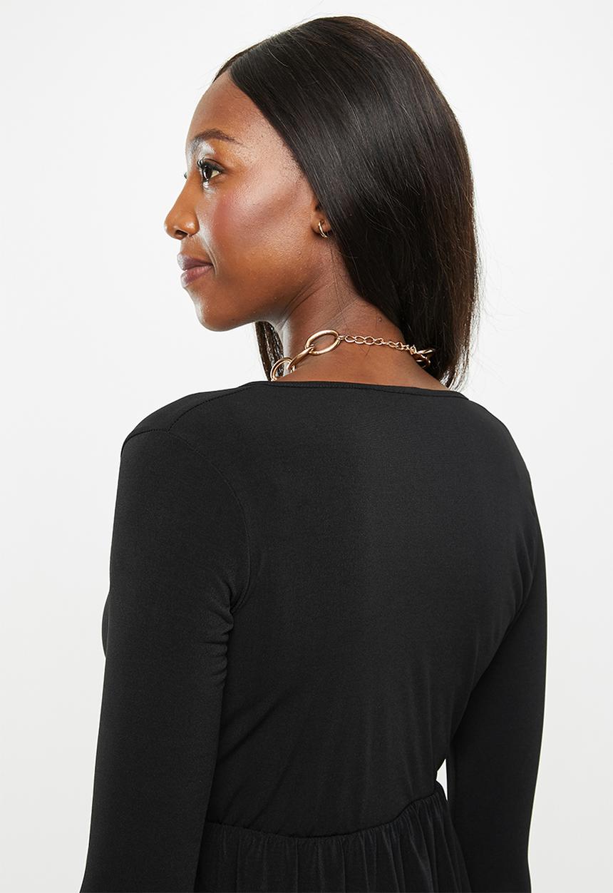 Superbalist - Maternity mock wrap top - black