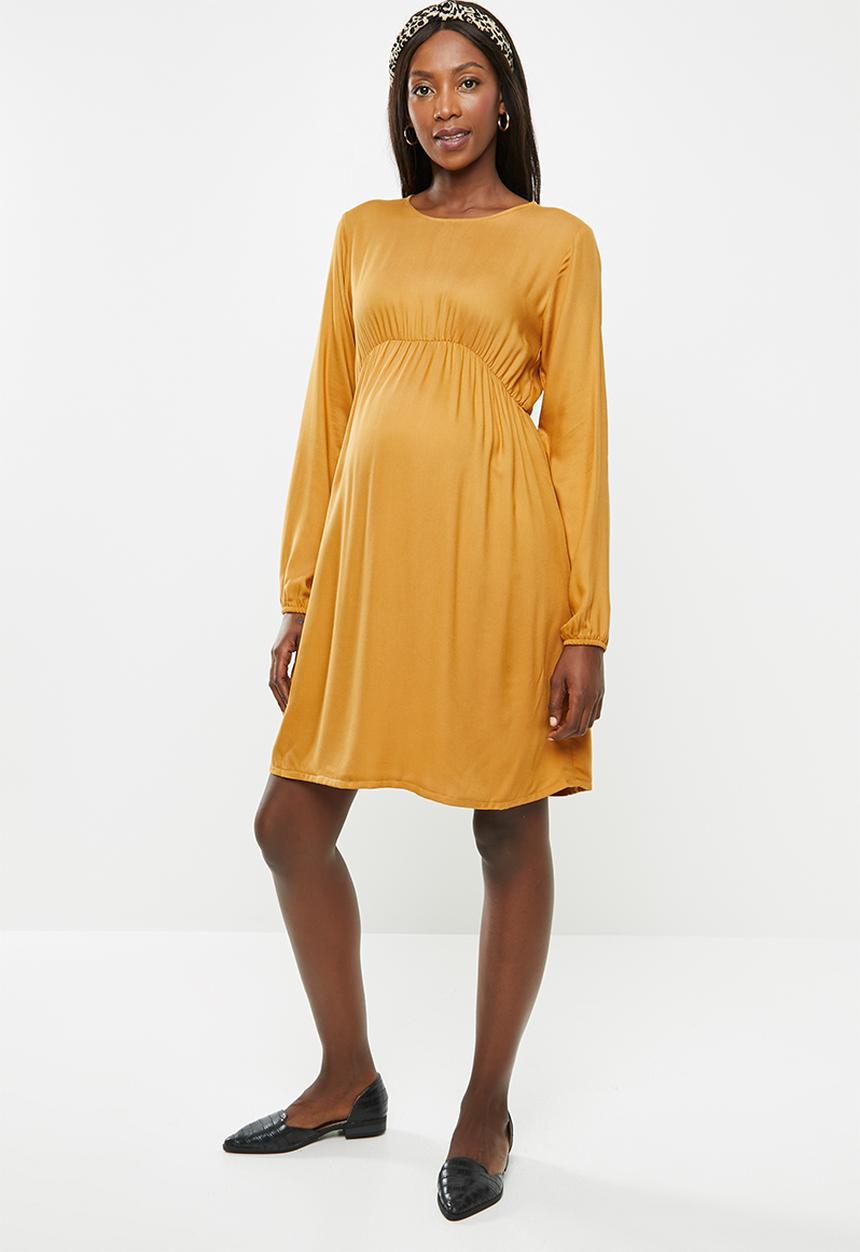 Superbalist -  Maternity  Babydoll sweater dress - mustard