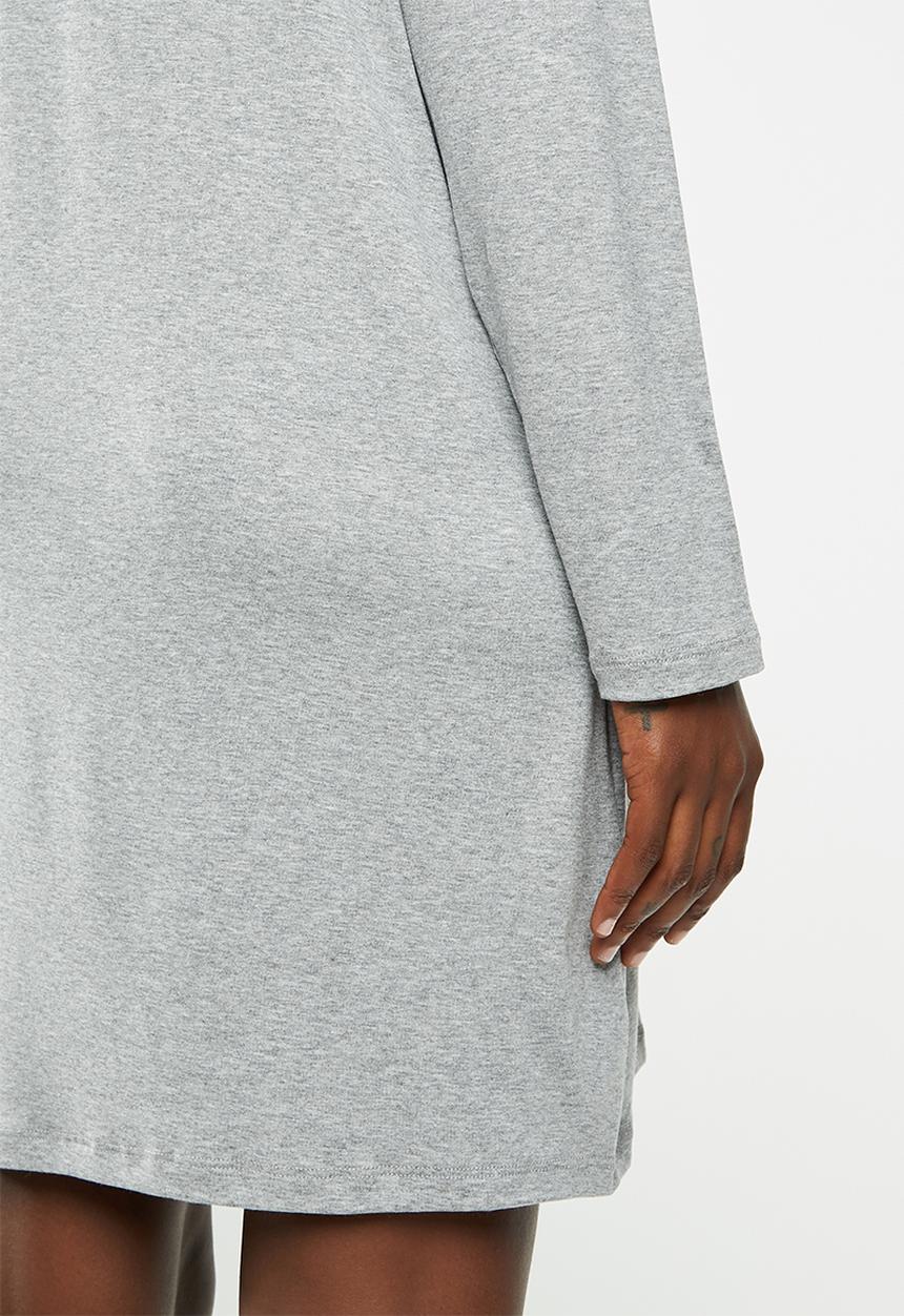 Superbalist - Maternity Long sleeve tee dress - grey melange