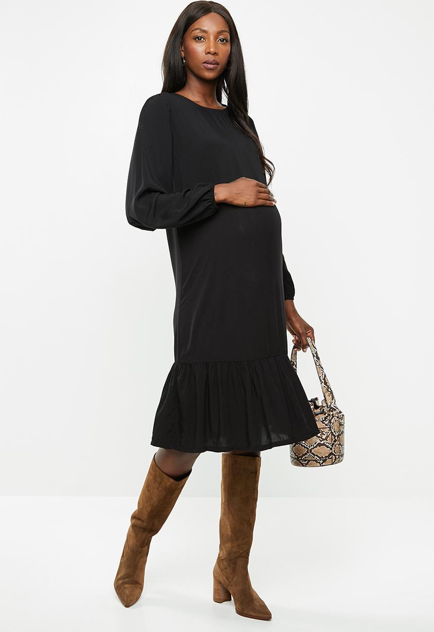 Superbalist - Maternity Tier midi dress - black