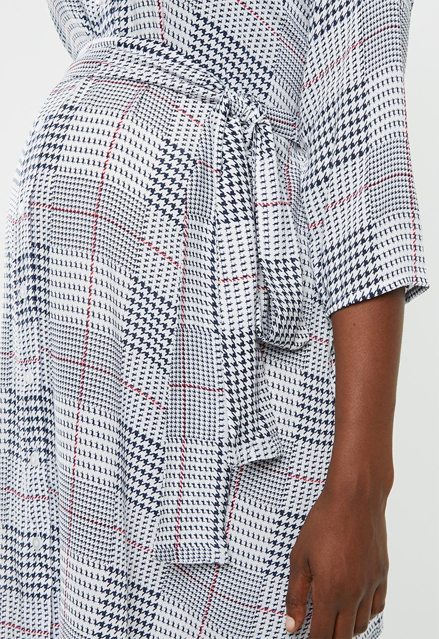 Superbalist - Maternity Belted shirt dress - check