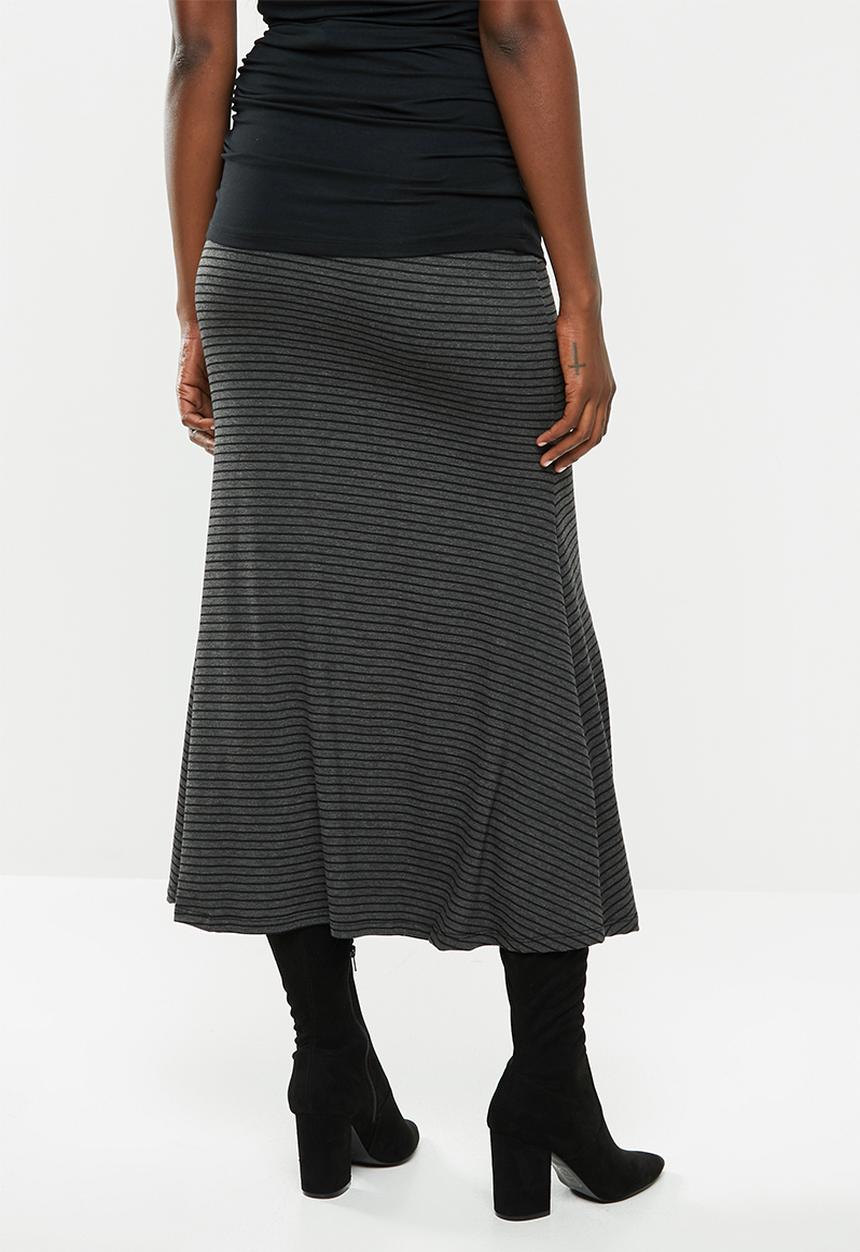 Superbalist - Maternity knit midi skirt - grey & black 