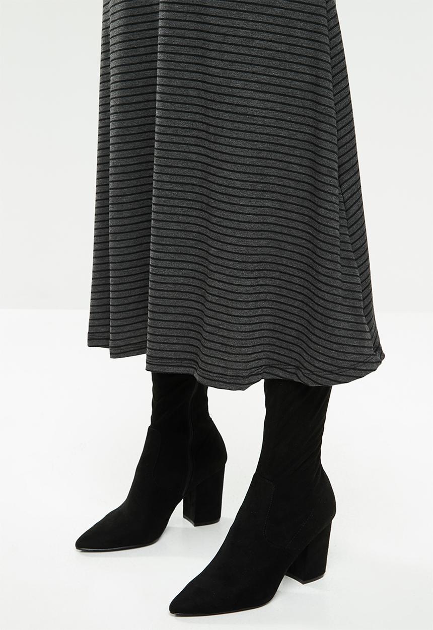 Superbalist - Maternity knit midi skirt - grey & black 