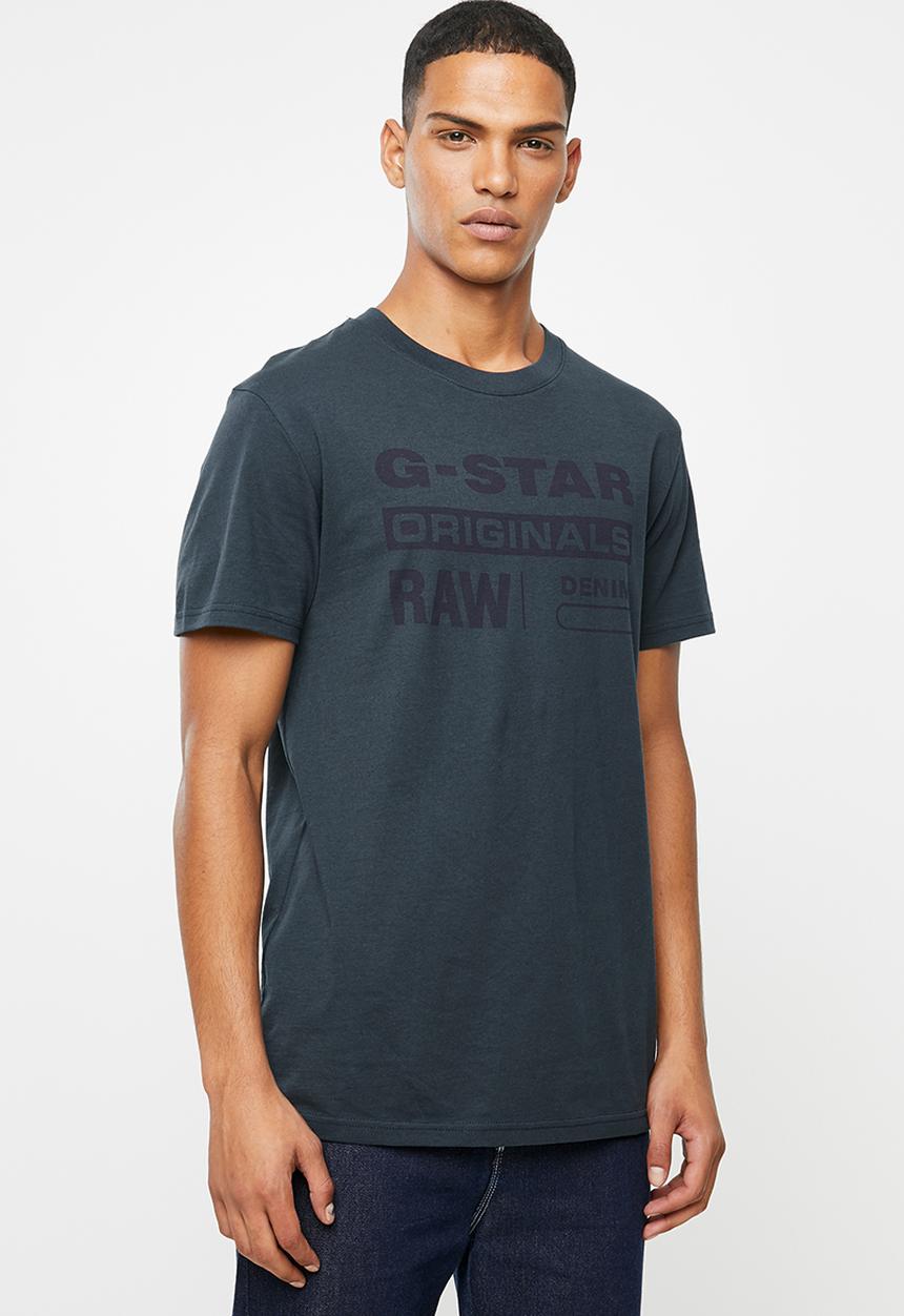 G-STAR - Graphic 8 r T-shirt - blue