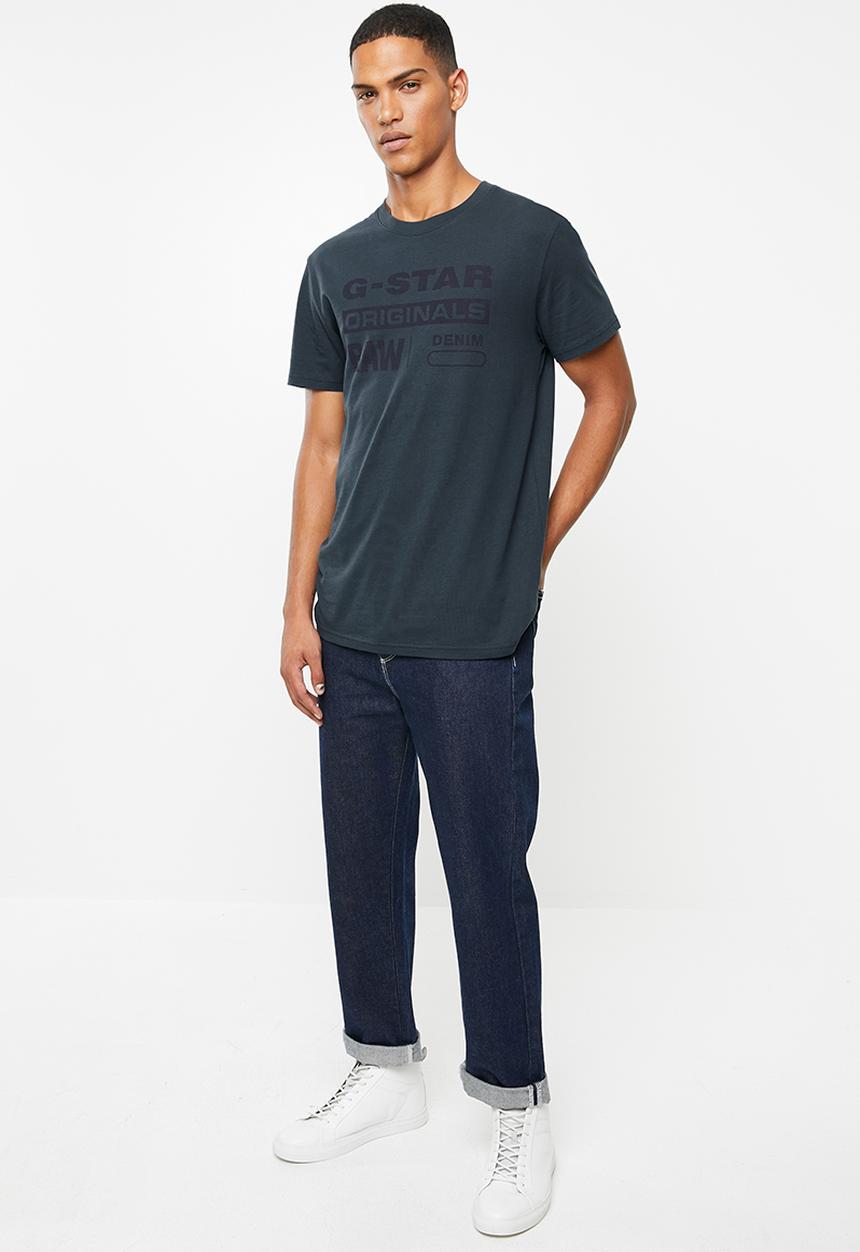 G-STAR - Graphic 8 r T-shirt - blue