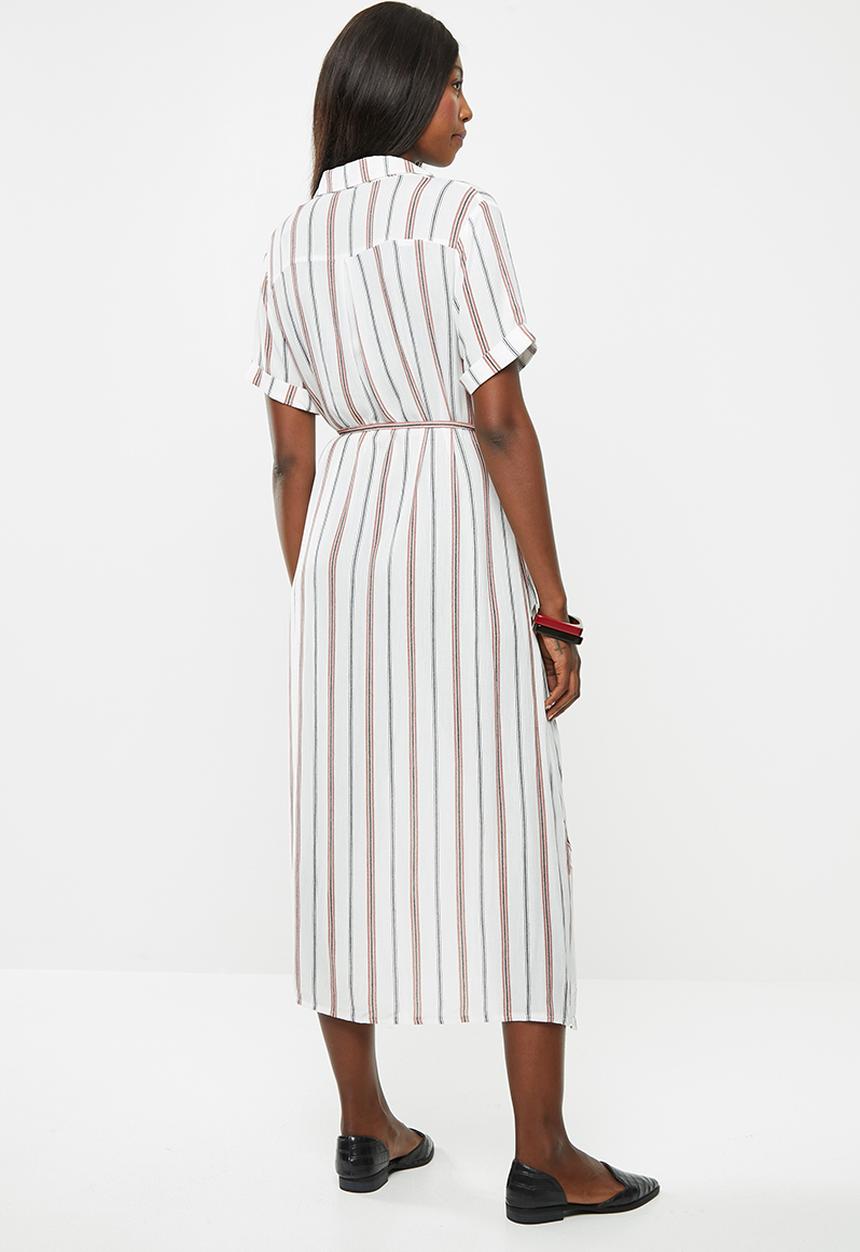 Glamorous - Maternity side split shirt dress - white