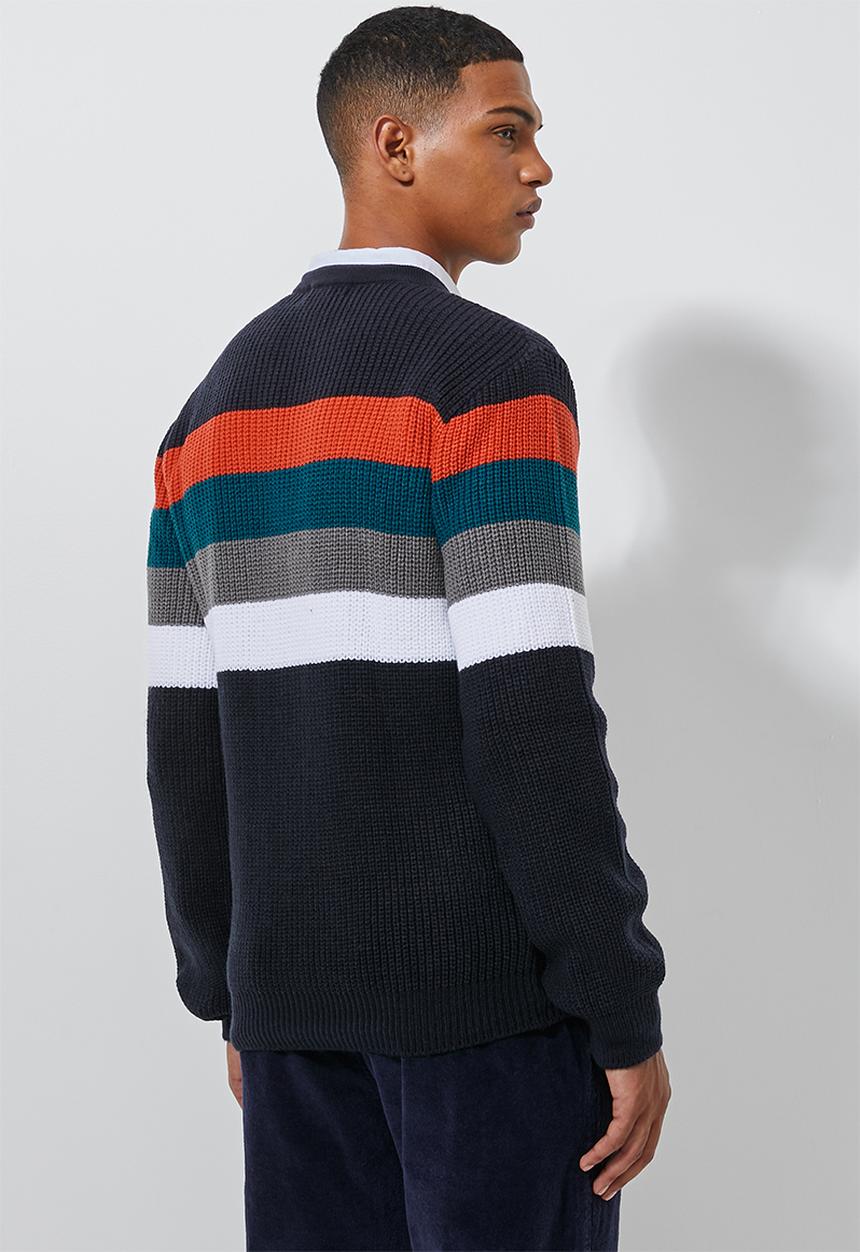 Superbalist - Stripe chunky crew neck knit - multi