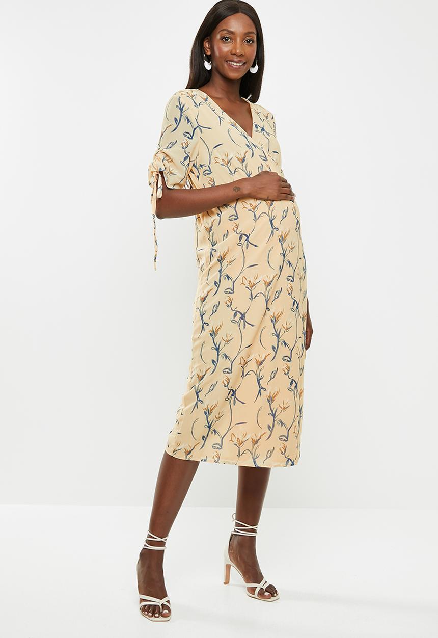 Glamorous - Maternity wrap dress - ochre