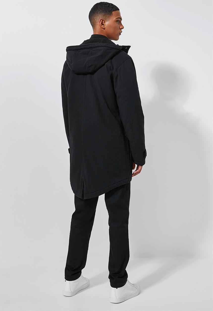 Superbalist - Padded parka jacket - black