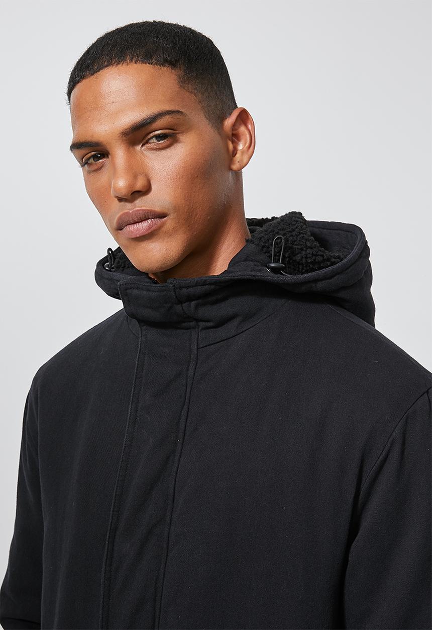 Superbalist - Padded parka jacket - black